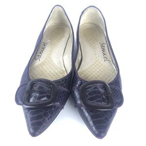 Samuel Faux Croc Flats Pointy Toes 311.132
